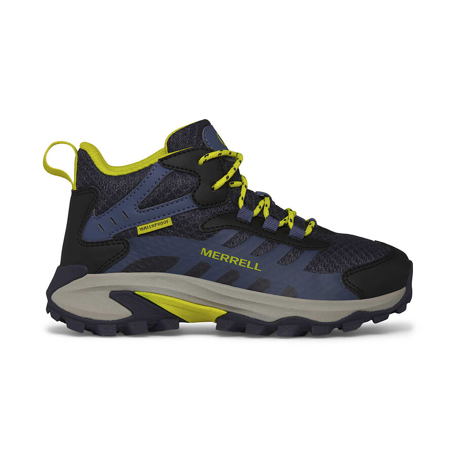 otroški čevlji moab speed 2 mid waterproof - athletics bk navyhigh vis