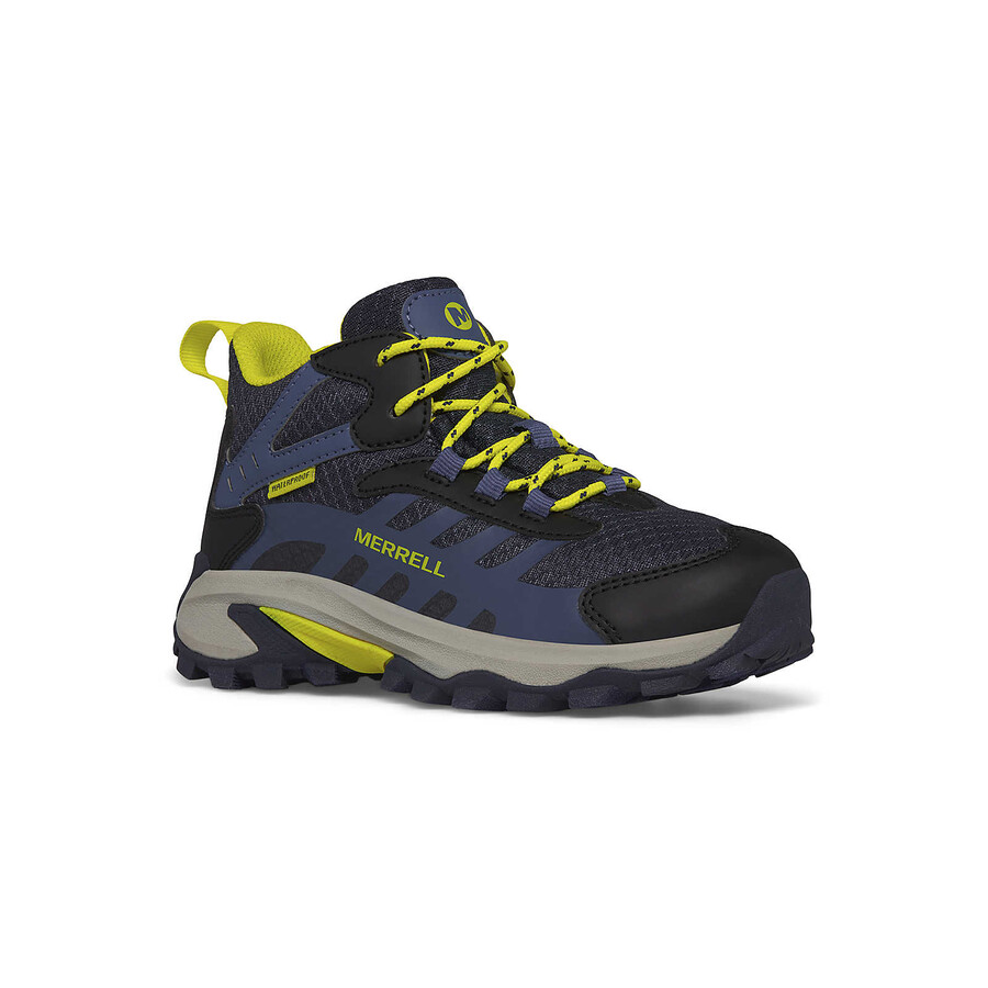 otroški čevlji moab speed 2 mid waterproof - athletics bk navyhigh vis