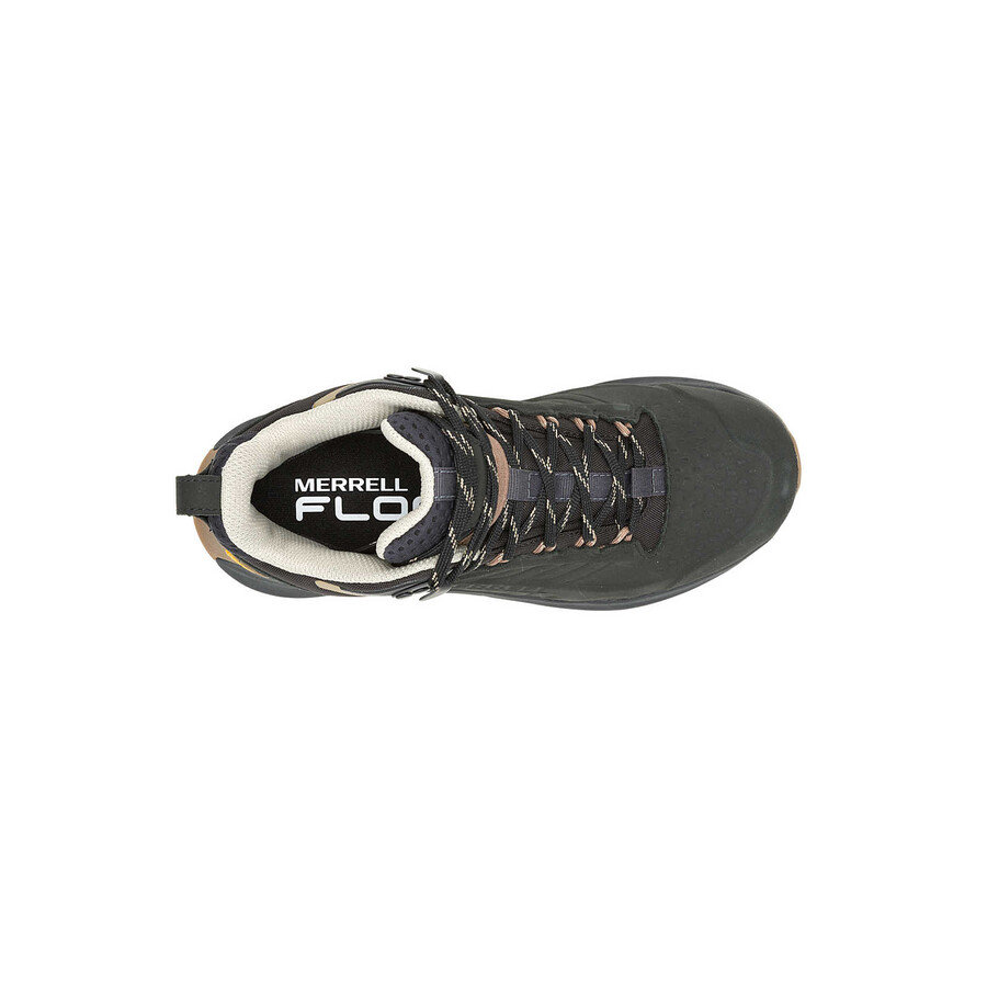 Ženski pohodniški čevlji moab speed 2 leather mid wp črne barve