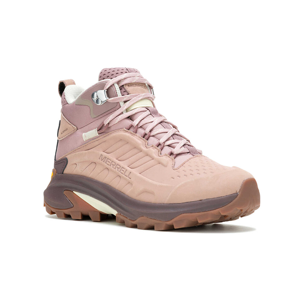 Ženski pohodniški čevlji moab speed 2 leather mid wp roza