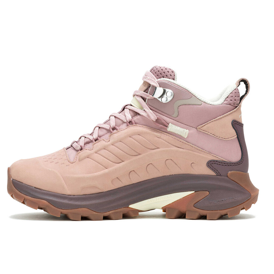 Ženski pohodniški čevlji moab speed 2 leather mid wp roza
