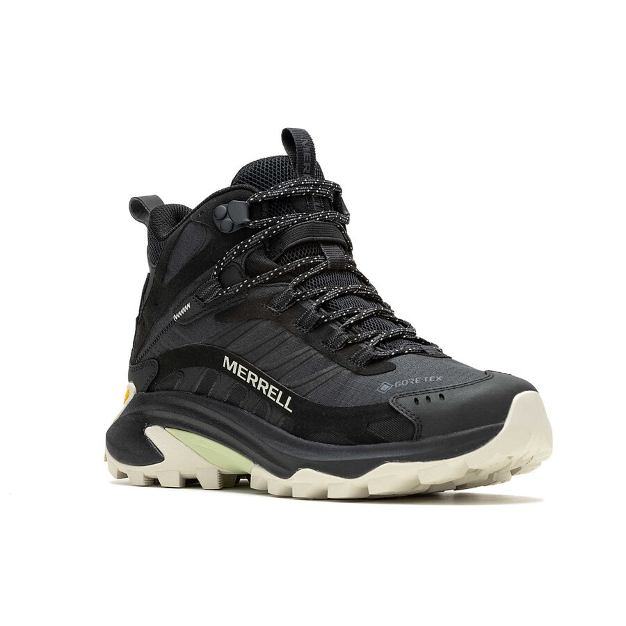 Ženski pohodniški čevlji moab speed 2 mid gore-tex črne barve