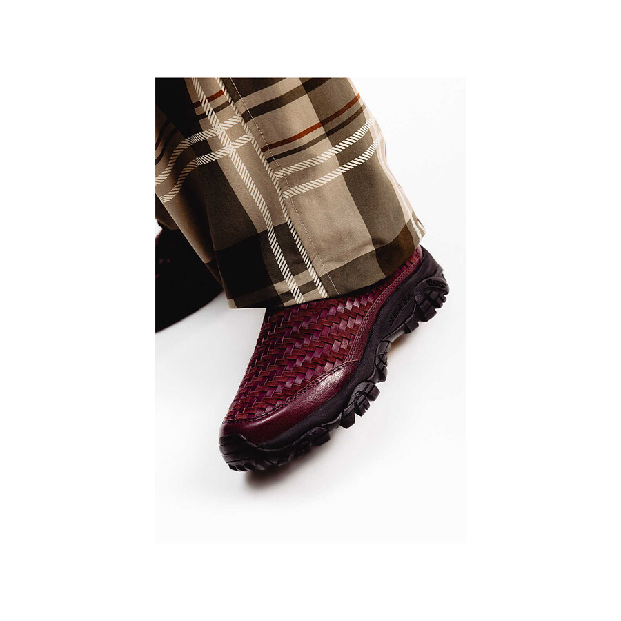 unisex moab 2 slide usnjeni tkani 1trl casual slip-on čevlji temno češnjeve barve