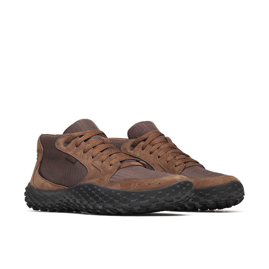moški - wrapt sneaker mid waterproof - škornji coffee