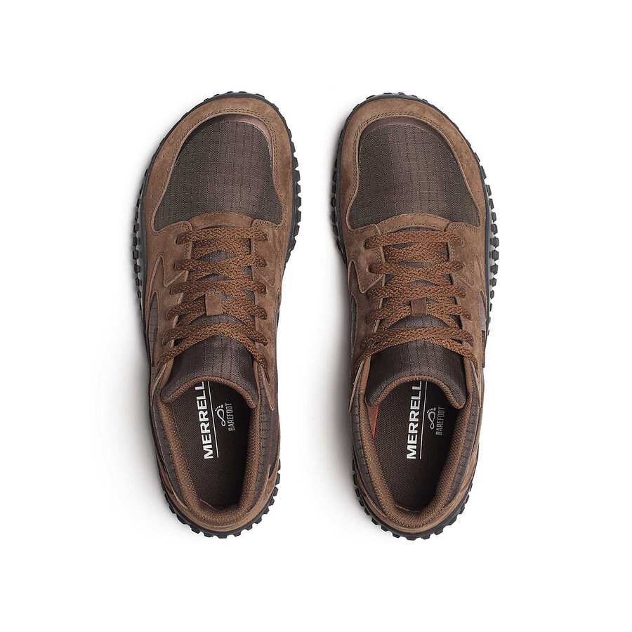 moški - wrapt sneaker mid waterproof - škornji coffee