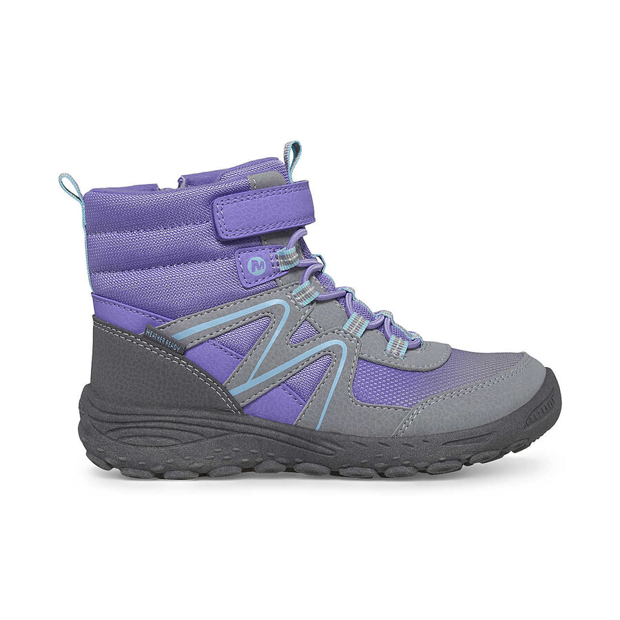 big kid - polar trekker boot - škornji sivivijoličniturkizni