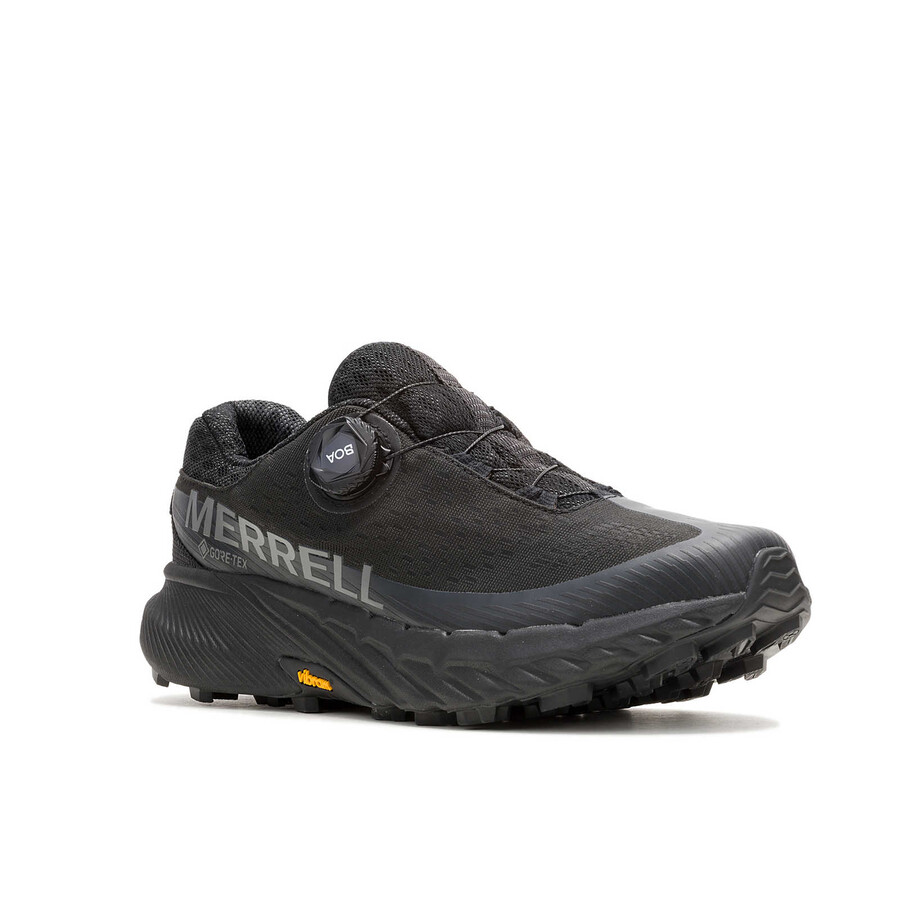moški tekaški copati agility peak 5 boa gore-tex črne barve