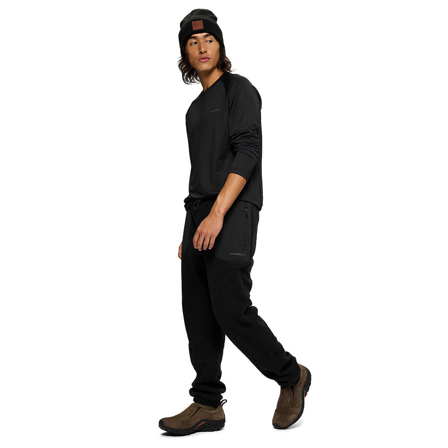 moške - jungle fleece jogger hlače - Črne