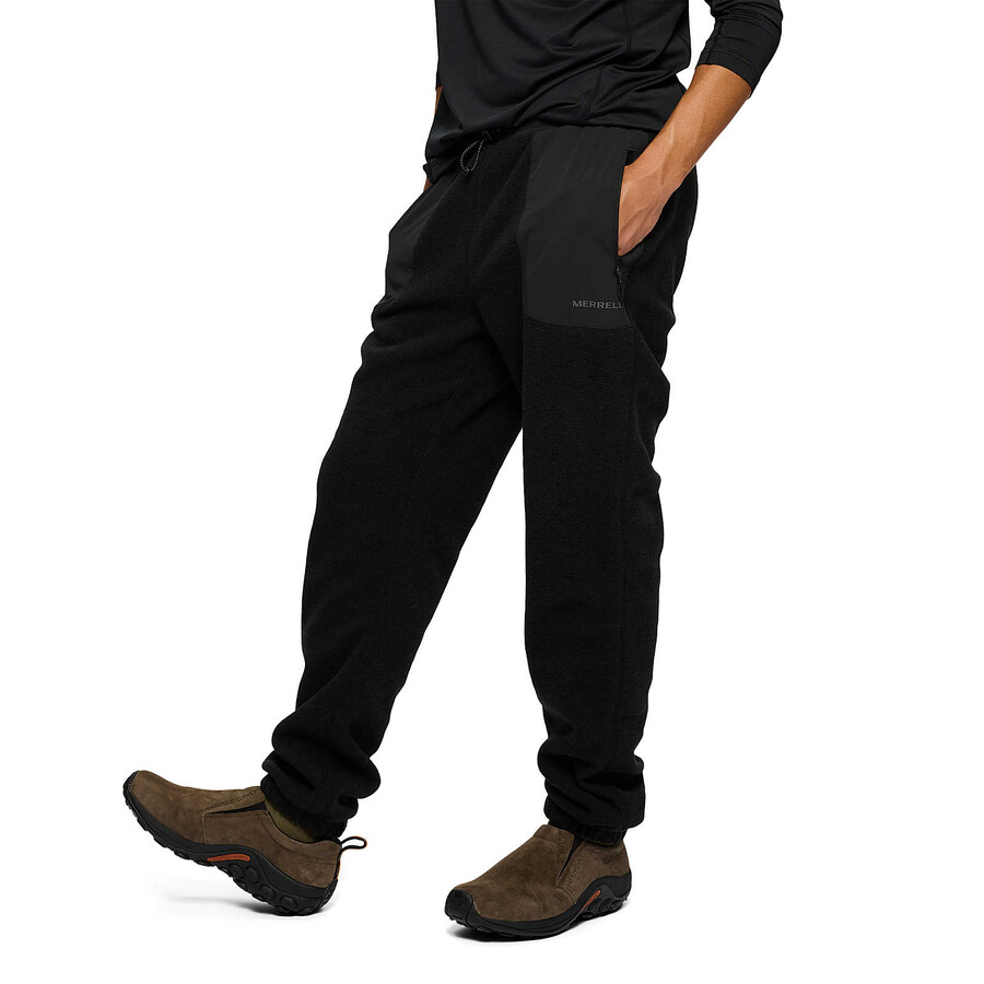 moške - jungle fleece jogger hlače - Črne