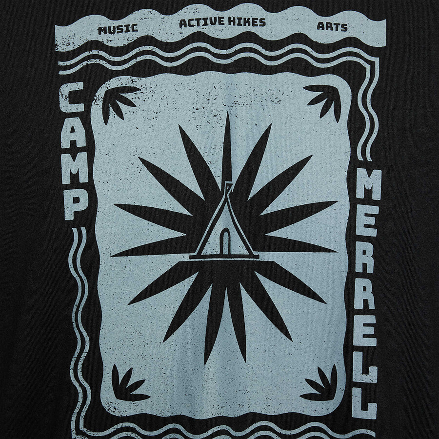 majica camp merrell graphic - kratki rokavi črna