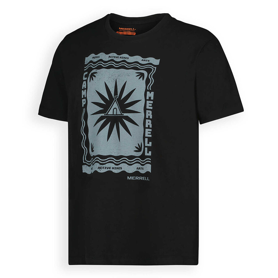 majica camp merrell graphic - kratki rokavi črna