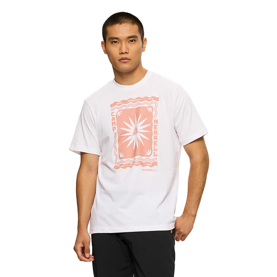 majica camp merrell graphic - kratki rokavi bela