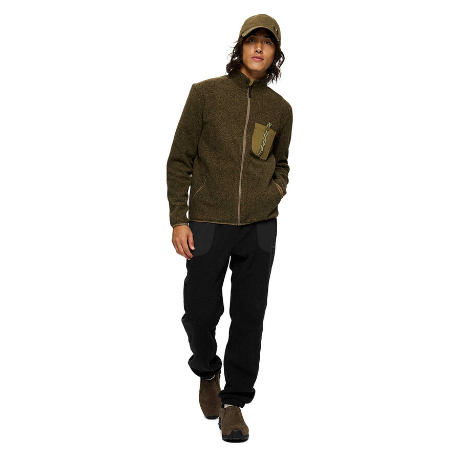 moški - jungle fleece full zip - full zip temno peščeno