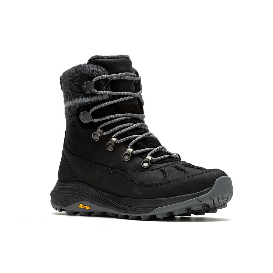 Ženski zimski pohodniški čevlji siren 4 thermo mid zip vodoodporni črni