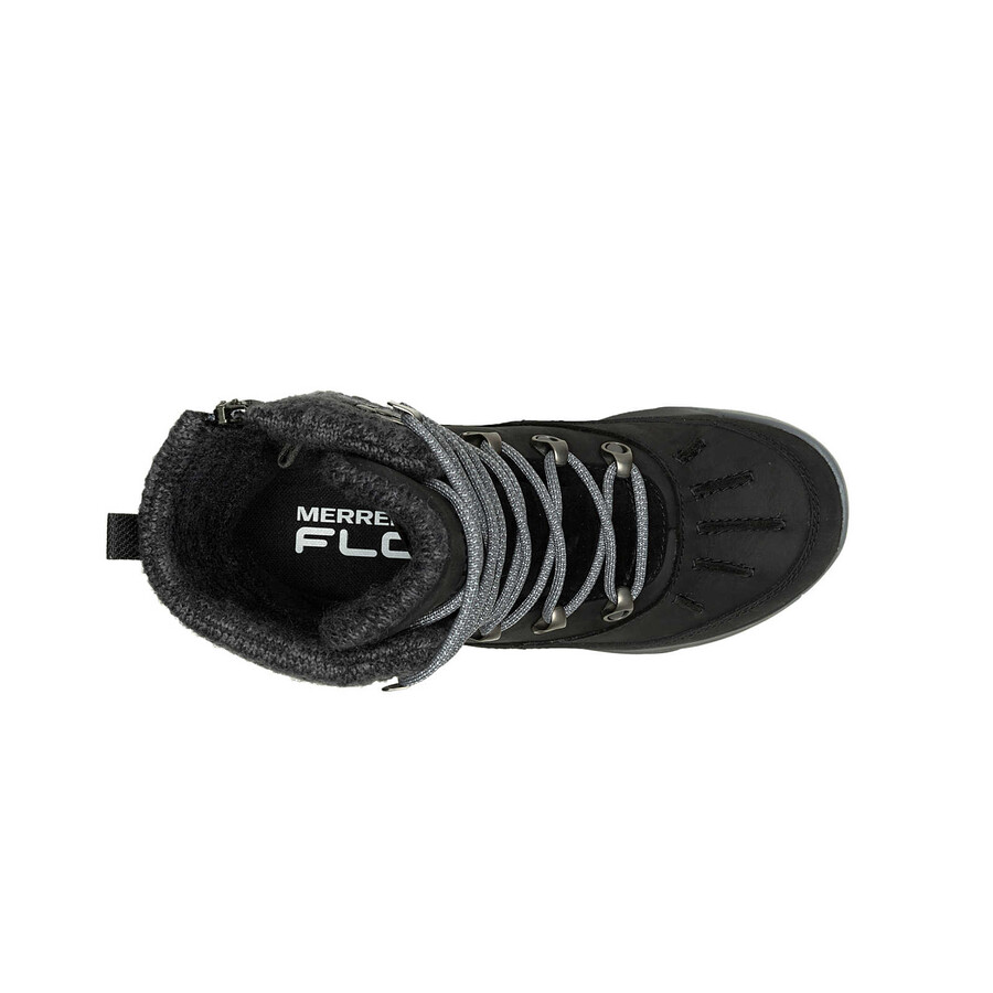 Ženski zimski pohodniški čevlji siren 4 thermo mid zip vodoodporni črni