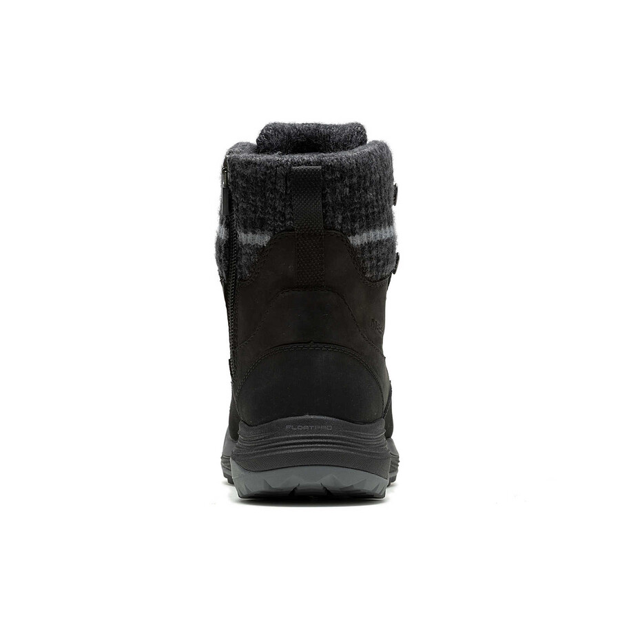 Ženski zimski pohodniški čevlji siren 4 thermo mid zip vodoodporni črni