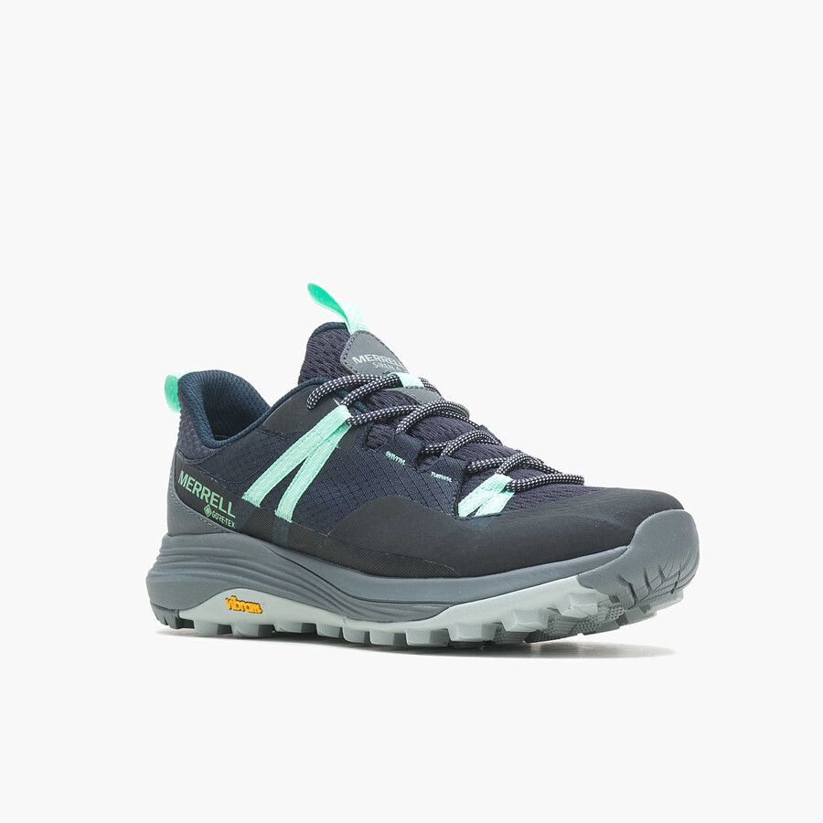 Ženski pohodniški čevlji siren 4 gore-tex mornarsko modri