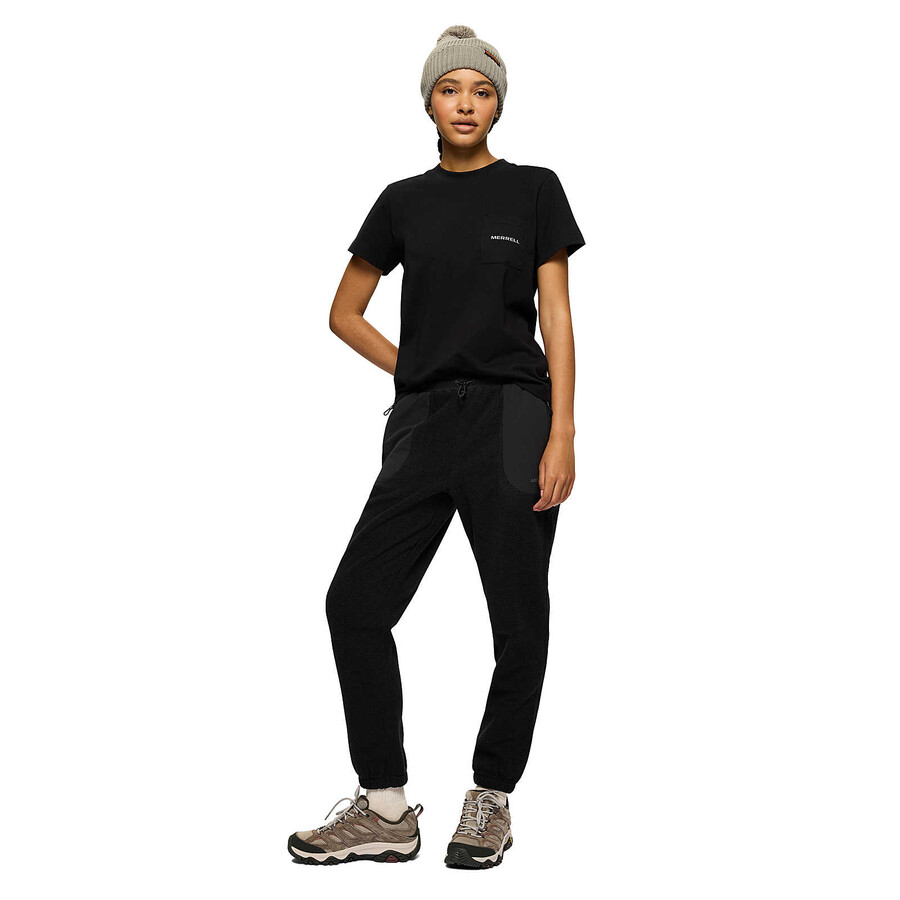 Ženske - jungle fleece jogger hlače - Črne