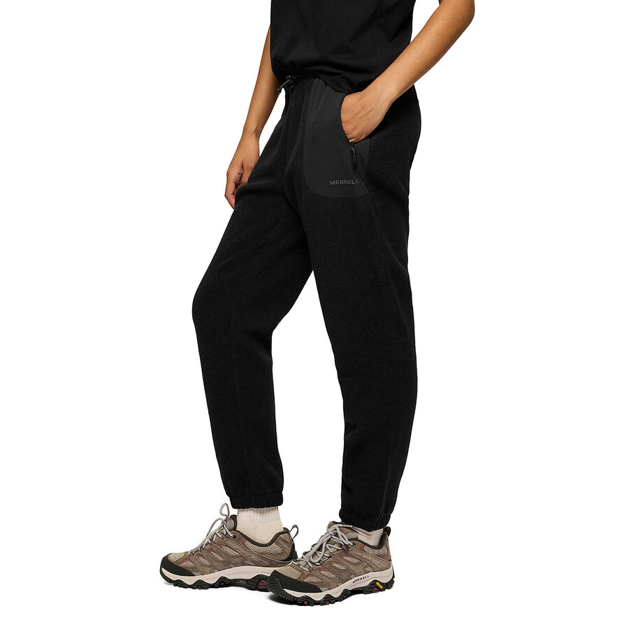 Ženske - jungle fleece jogger hlače - Črne