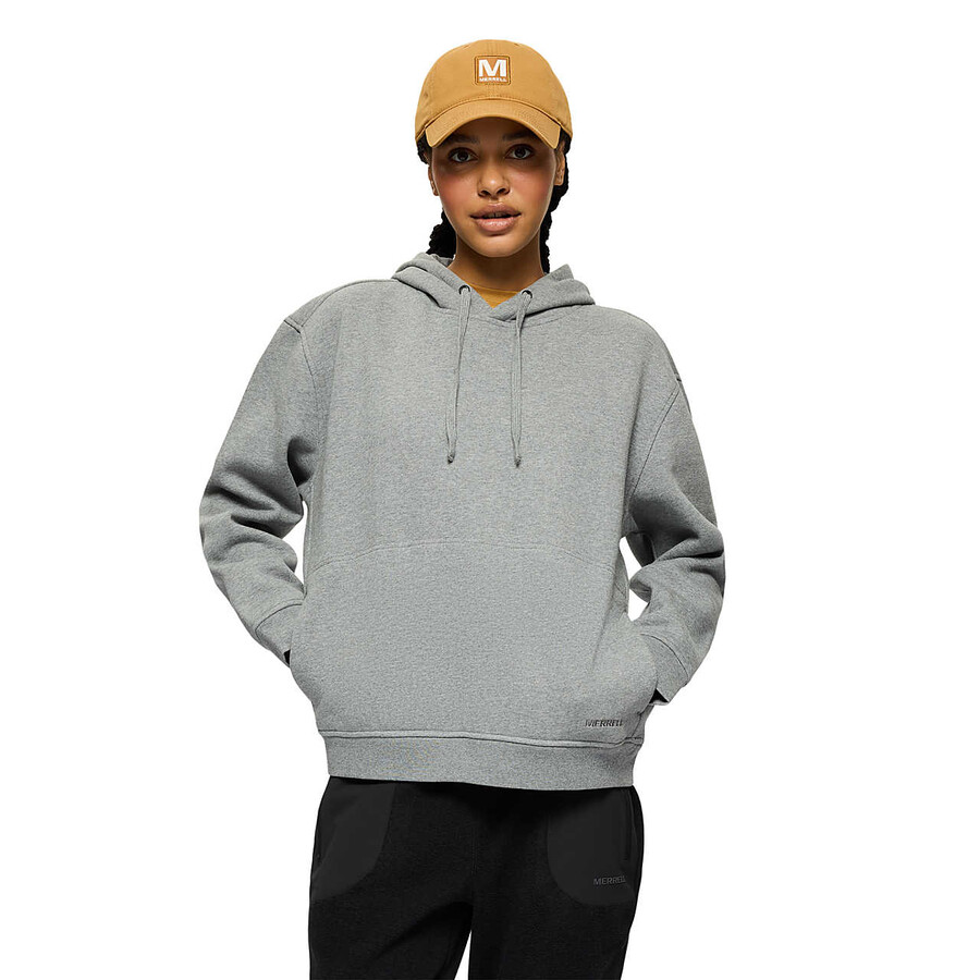 Ženske - sproščena jopa s kapuco - jopa s kapuco heather grey