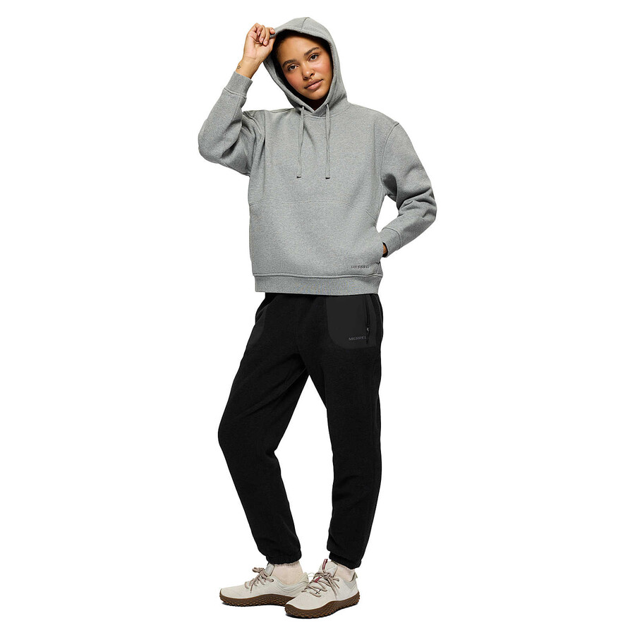 Ženske - sproščena jopa s kapuco - jopa s kapuco heather grey