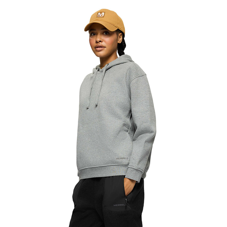 Ženske - sproščena jopa s kapuco - jopa s kapuco heather grey