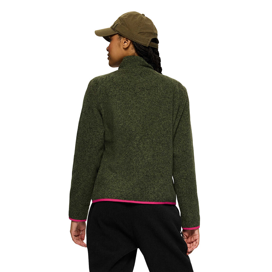 Ženske - jungle fleece full zip - pulover s kapuco z zadrgo brez kapucarja iguanabeetroot