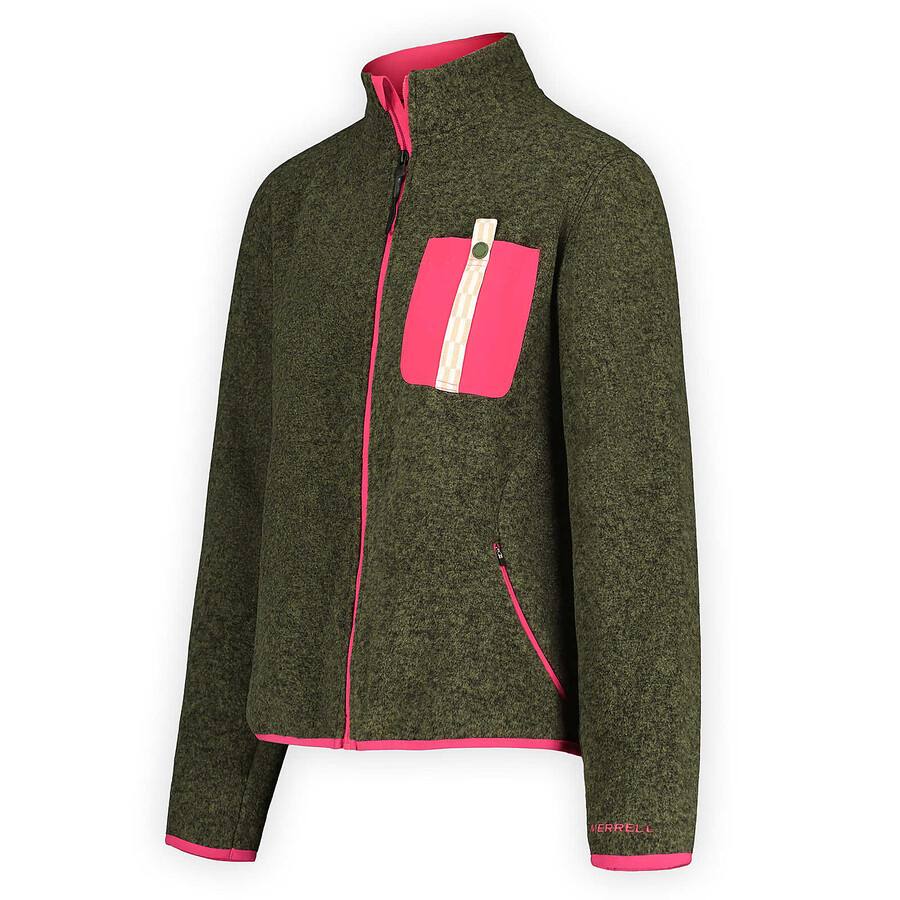 Ženske - jungle fleece full zip - pulover s kapuco z zadrgo brez kapucarja iguanabeetroot
